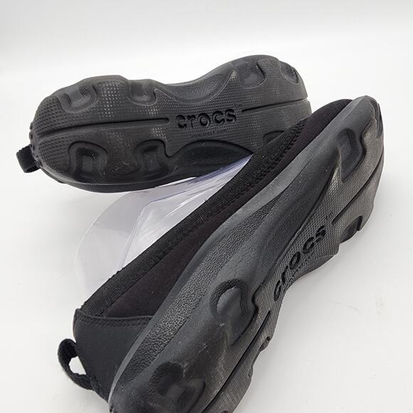 Crocs Busy Day Ballet Flats Size 5 Black Slip On Stretch Casual Comfy Round Toe - Picture 6 of 10